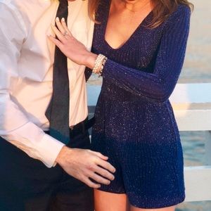 sparkly long sleeve romper